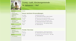 Desktop Screenshot of johanneskirche-hof.de