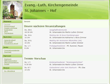 Tablet Screenshot of johanneskirche-hof.de